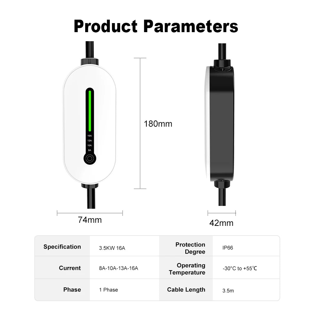 EV Portable Charger | Type 1 / Type 2 / GBT |