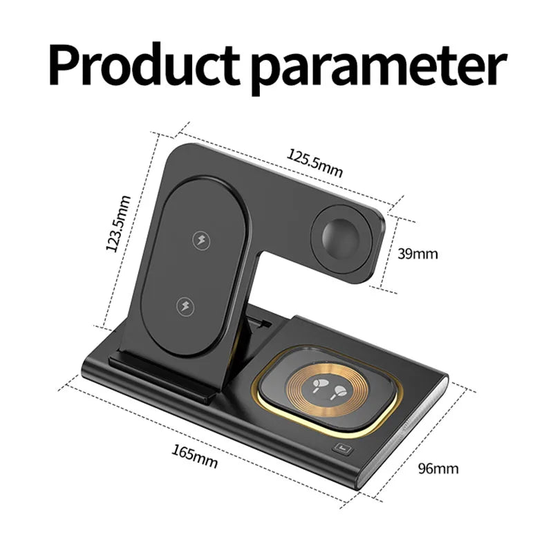 30W 3-in-1 Foldable Wireless Charging Stand