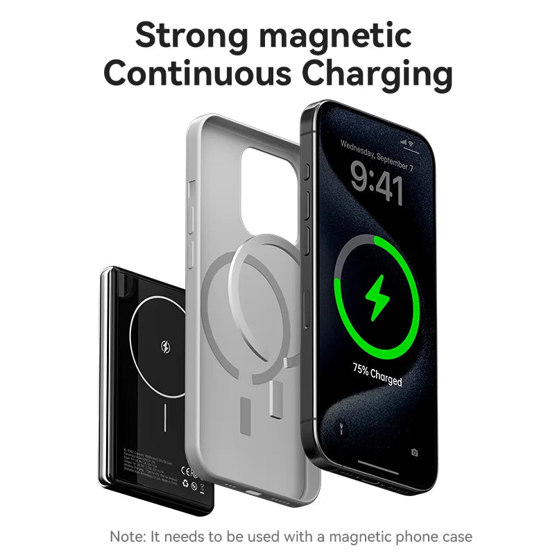 Slim Magnetic Power Bank 10,000mAh