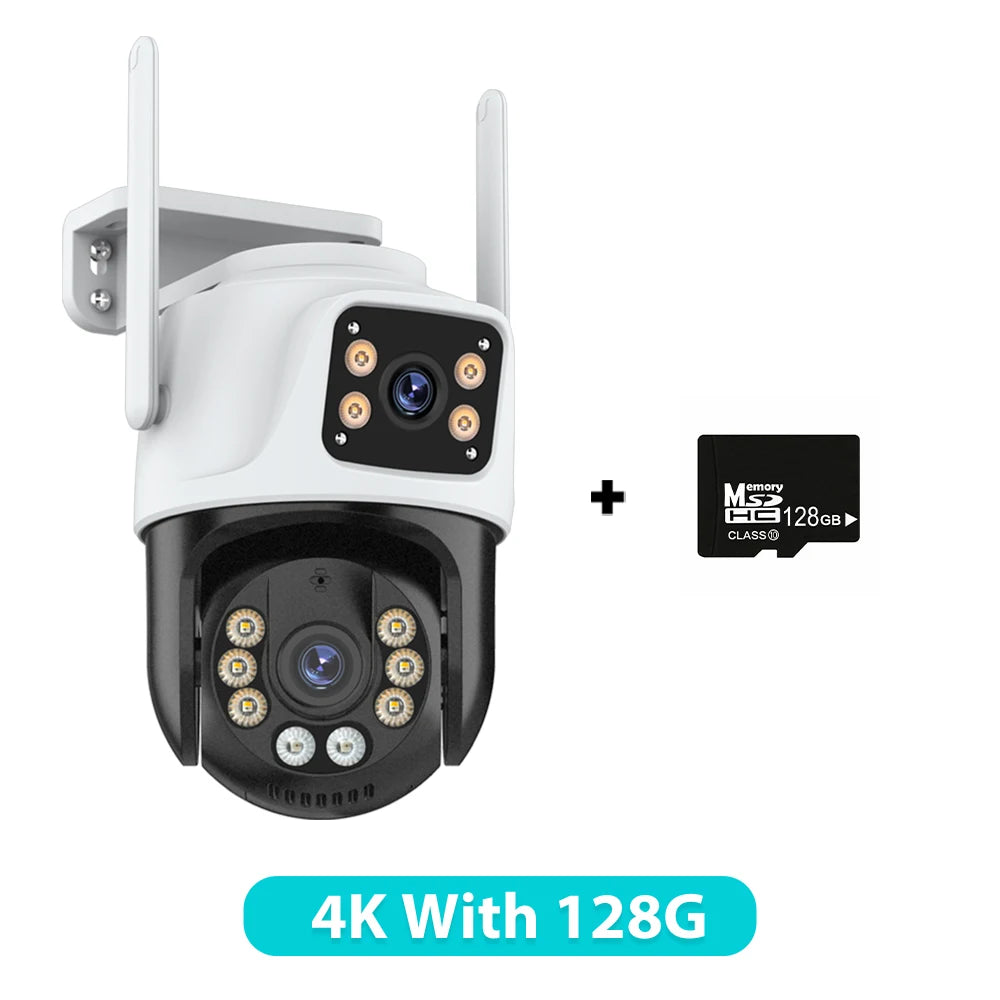Triple-Lens PTZ WiFi Security Camera