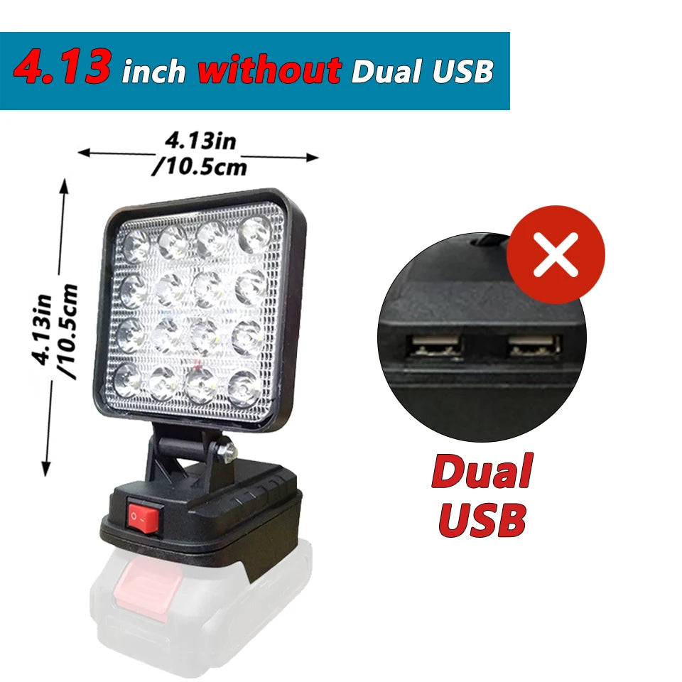 Portable LED Spotlight | 4-Inch Cordless Outdoor