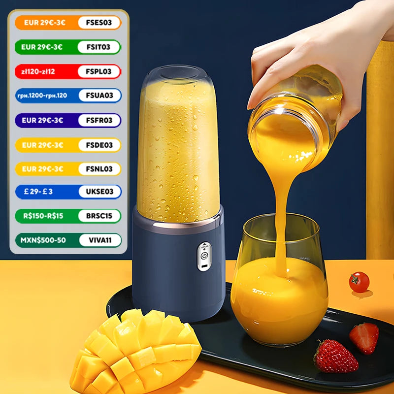 Double Cup Portable Juicer & Blender