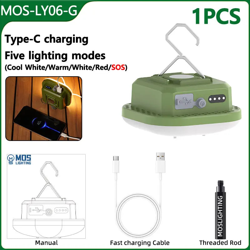 80W Rechargeable Camping Lantern