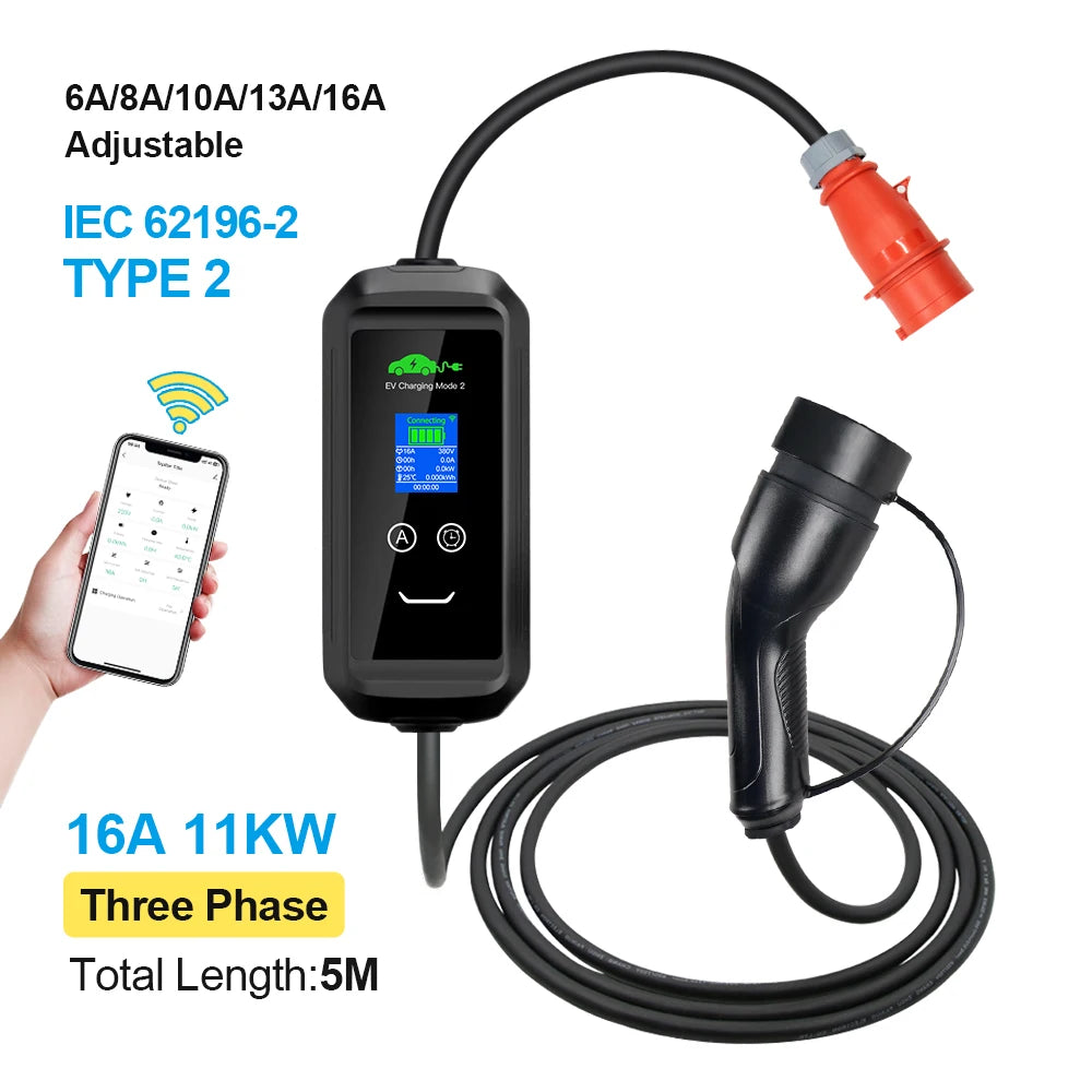 11kW Portable EV Charger | Type 2