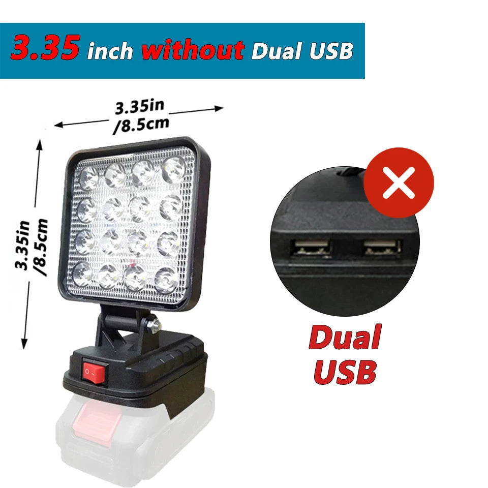 Portable LED Spotlight | 4-Inch Cordless Outdoor
