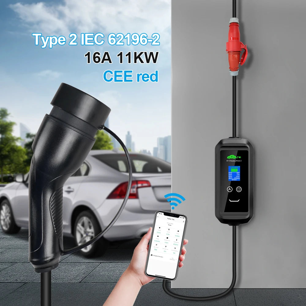 11kW Portable EV Charger | Type 2