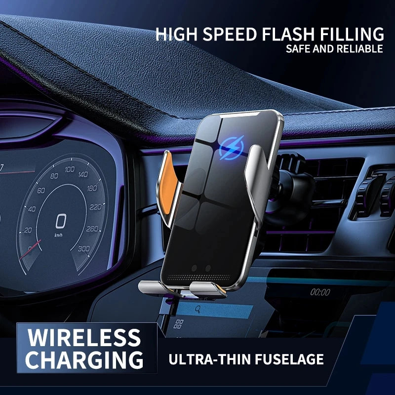 15W Wireless Car Charger | Auto-Sensing Phone Holder