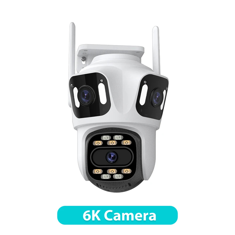 Triple-Lens PTZ WiFi Security Camera