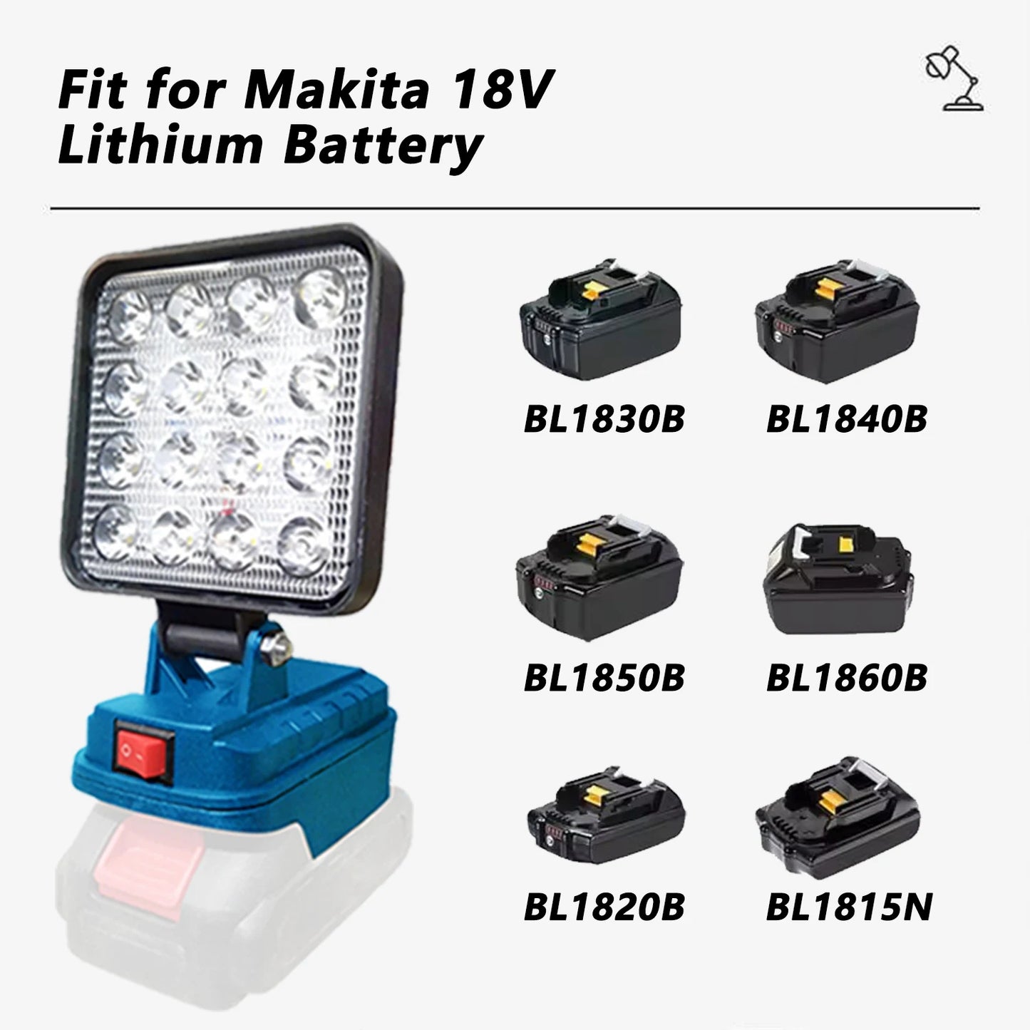 Portable LED Spotlight | 4-Inch Cordless Outdoor