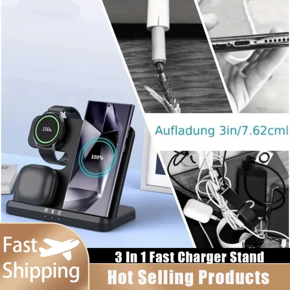 3-in-1 Desktop Wireless Charging Stand