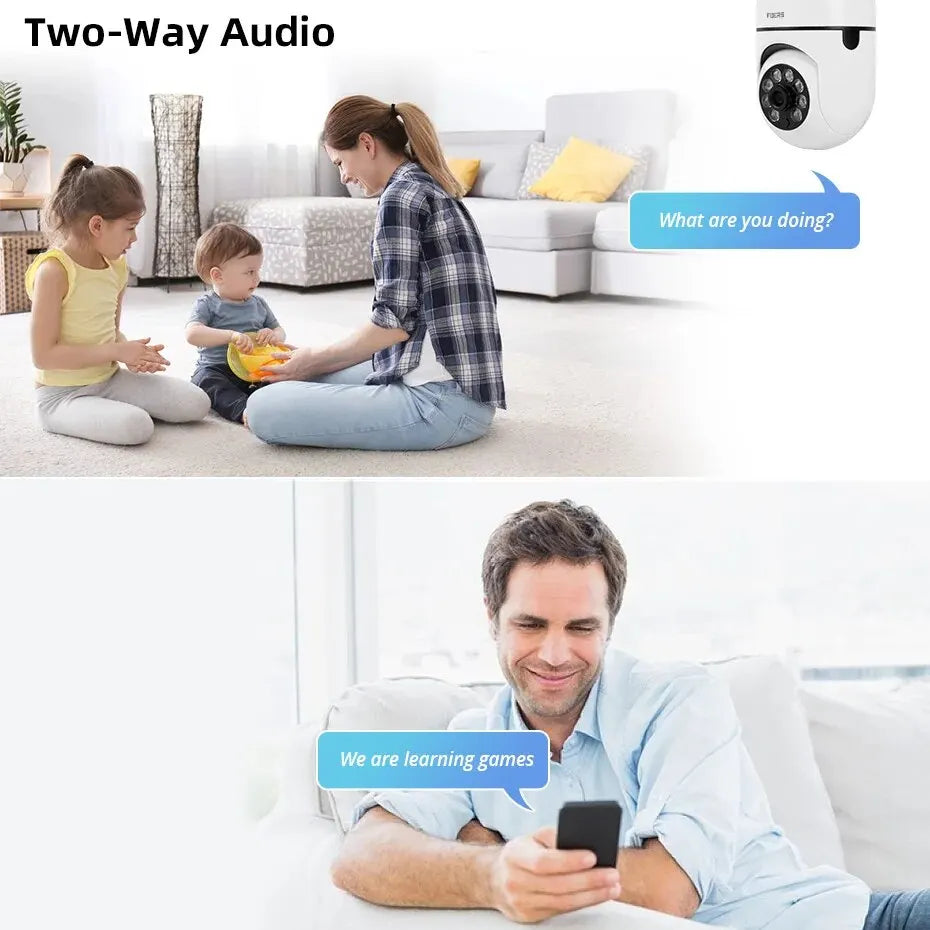 5G WiFi Bulb Security Camera