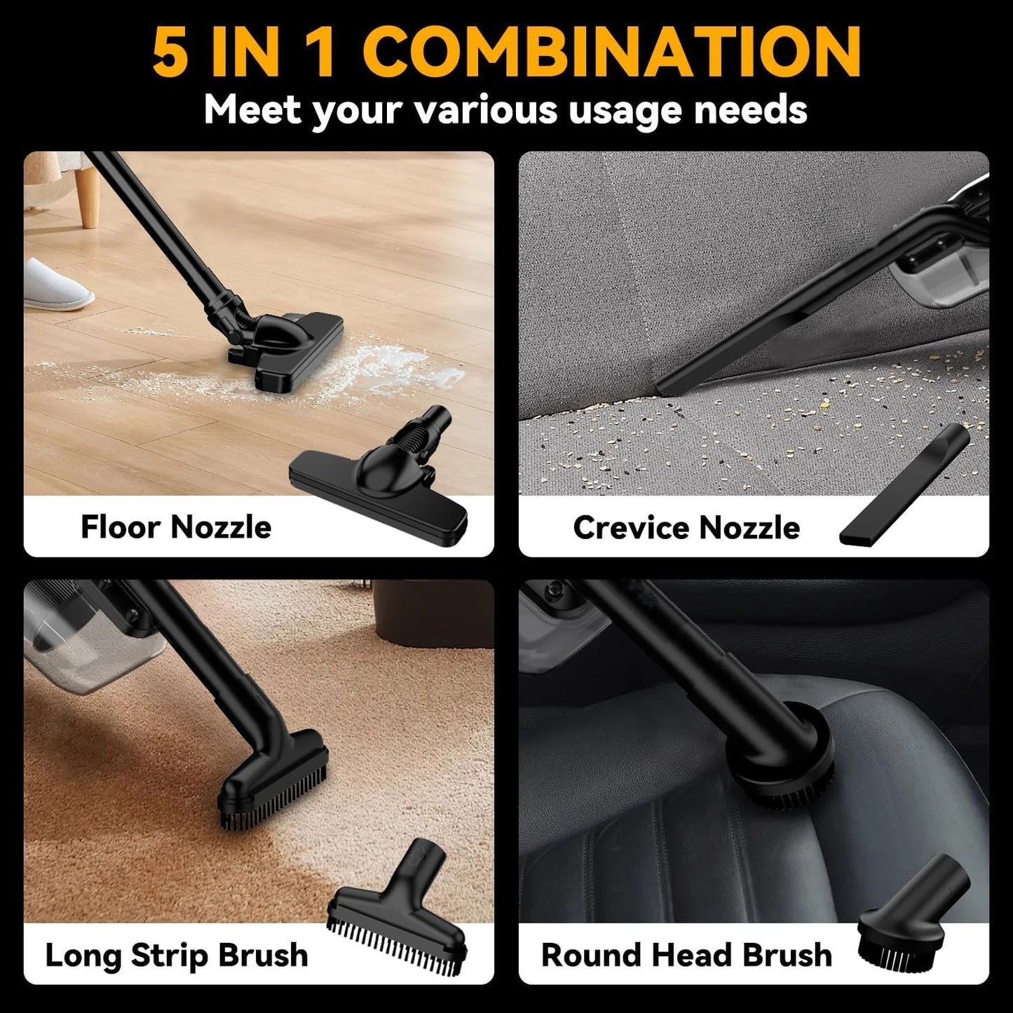 Portable Cordless Vacuum 400W Dry 5 in 1