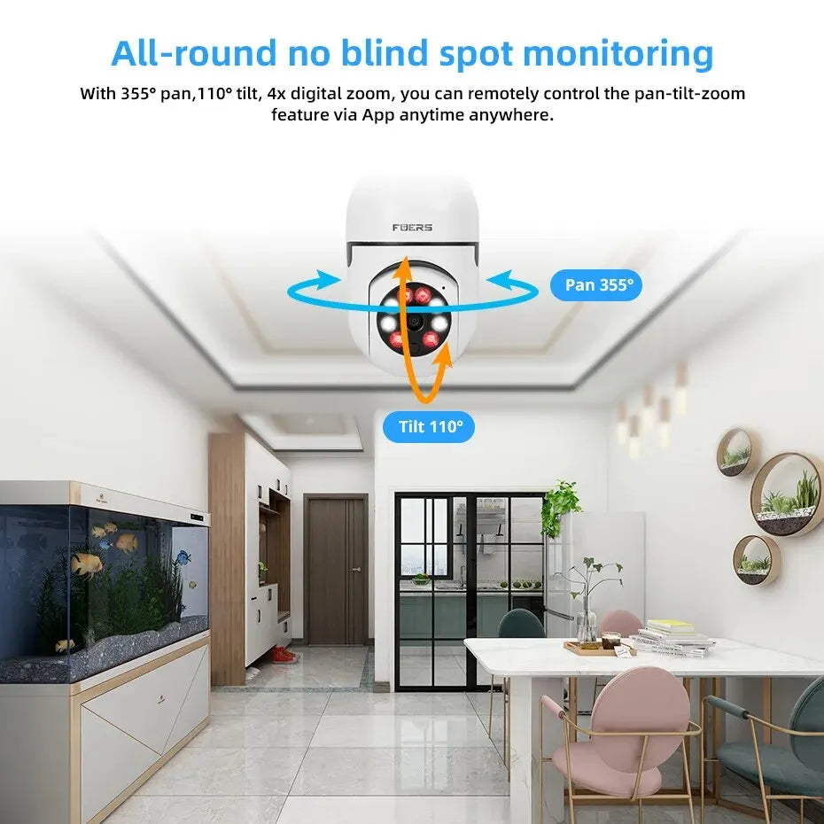 5G WiFi Bulb Security Camera