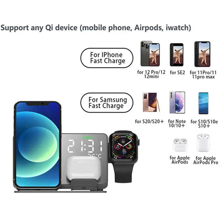 30W Fast Wireless Charging Dock Station
