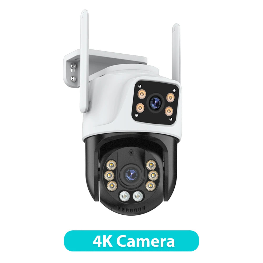 Triple-Lens PTZ WiFi Security Camera