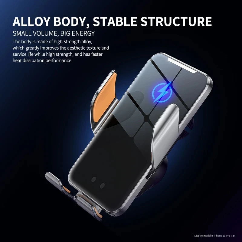 15W Wireless Car Charger | Auto-Sensing Phone Holder
