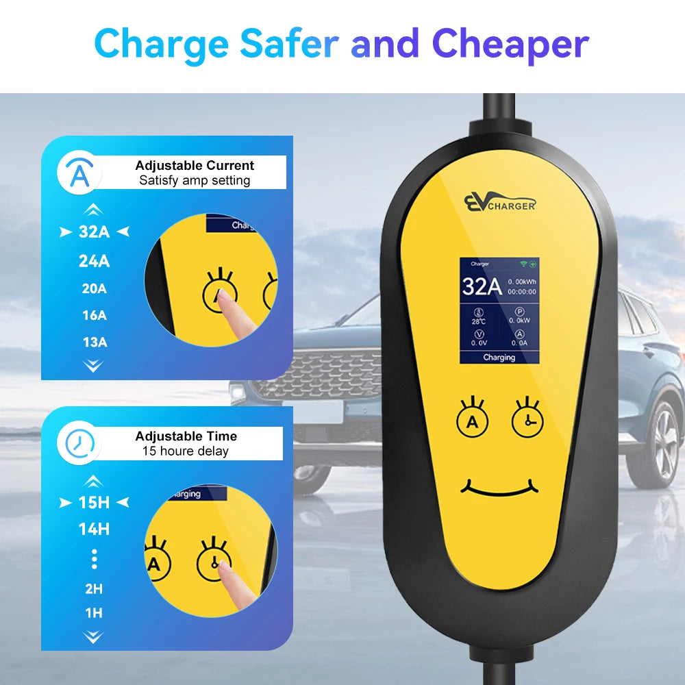 7kW Portable EV Charger | Type 1 / Type 2