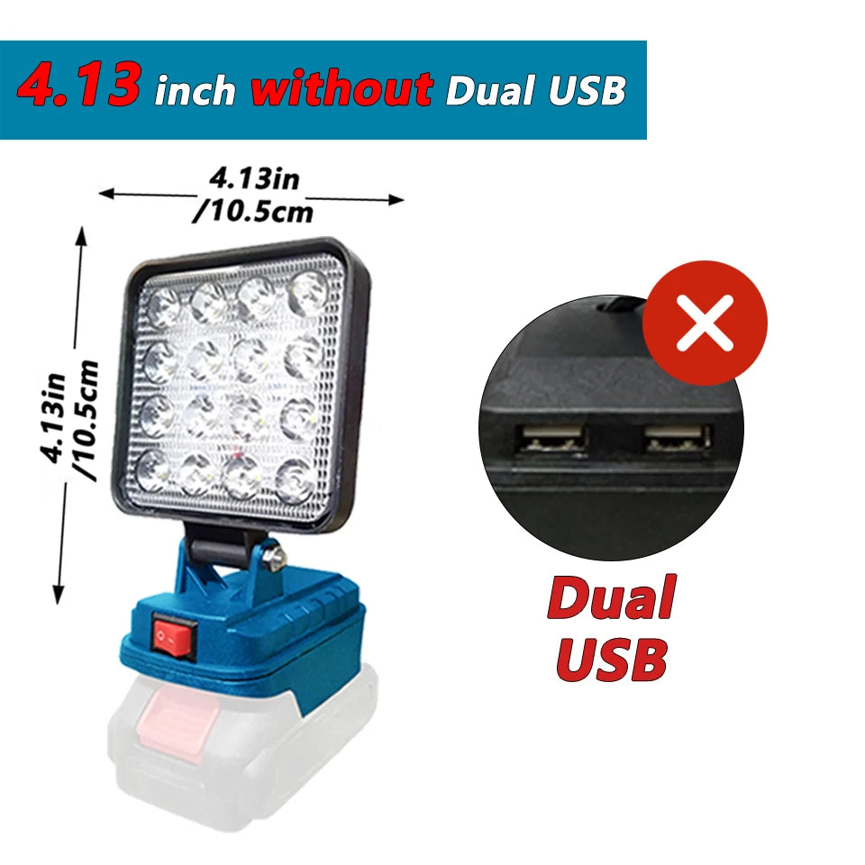Portable LED Spotlight | 4-Inch Cordless Outdoor