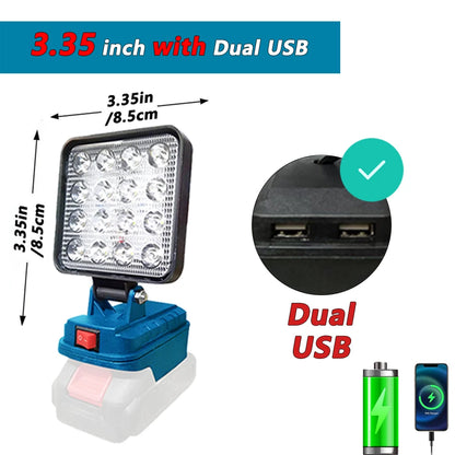 Portable LED Spotlight | 4-Inch Cordless Outdoor