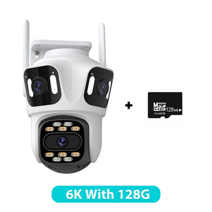Triple-Lens PTZ WiFi Security Camera