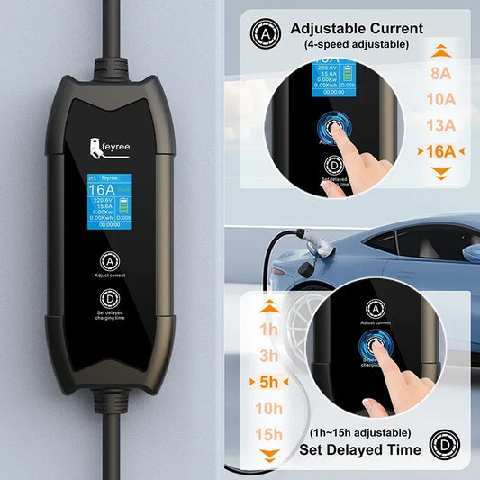 feyree EV Portable Charger Type2