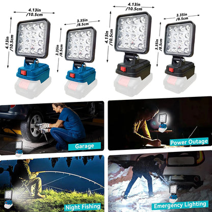 Portable LED Spotlight | 4-Inch Cordless Outdoor