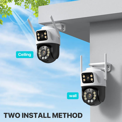 Triple-Lens PTZ WiFi Security Camera